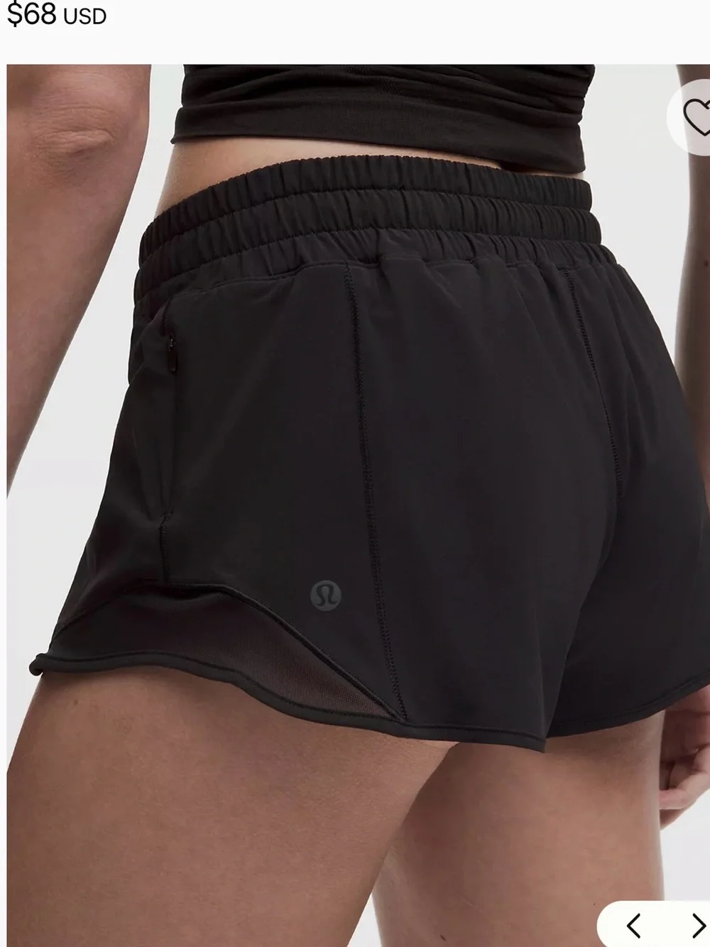 lululemon athletica Hotty hot  Shorts - Black